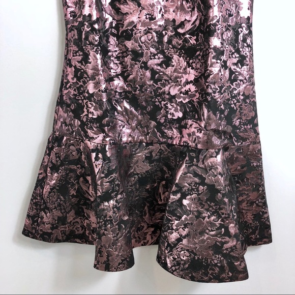 Laundry Pink Metallic Brocade Dress Size 4 - Picture 6 of 8
